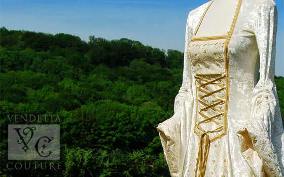 Medieval bridal wear and gowns