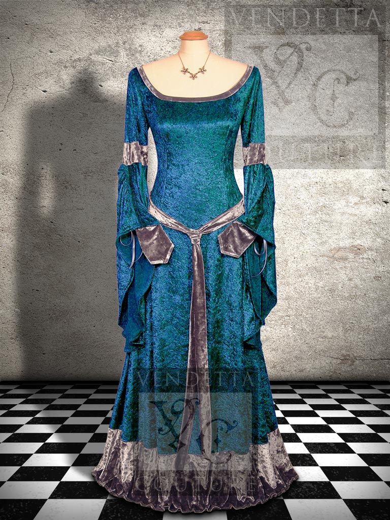 Medieval Dress Lavender Grey