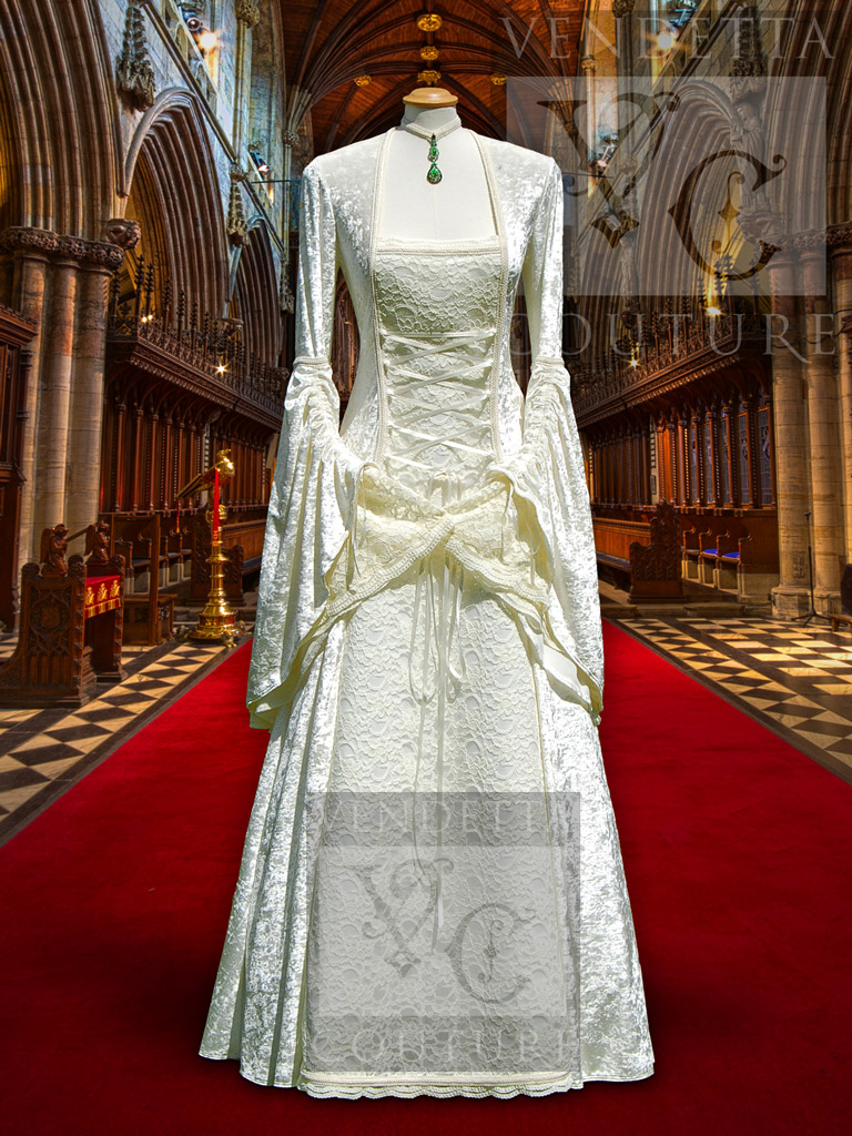 A Wedding Dress Watercolor Baroque Bridal Gown