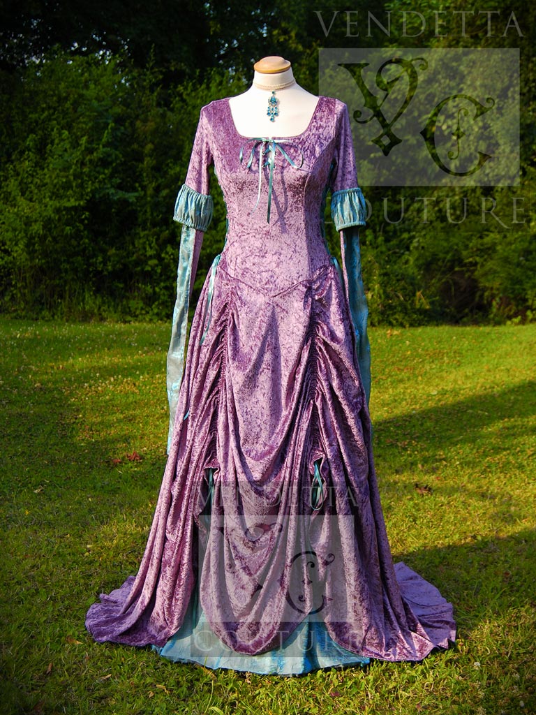 Medieval Style Dress Cherry Red