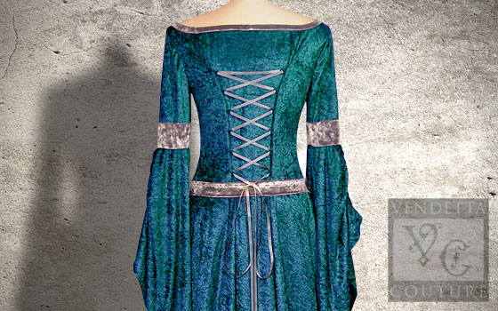 Medieval Dress Lavender Grey