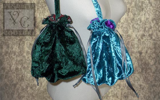 Green and blue bags