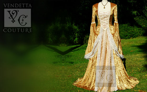 Freesia-012 medieval style gown