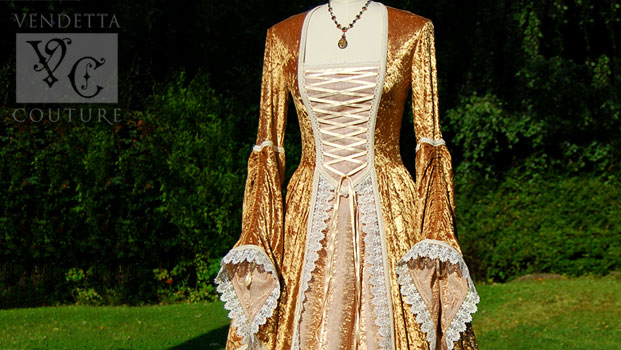 Freesia-012 medieval style gown