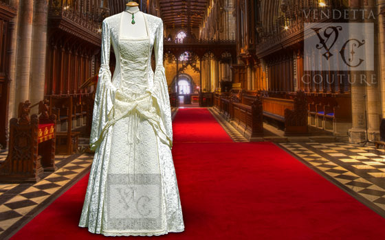 Medieval bridal wear and gowns