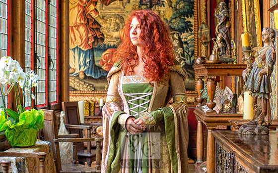 Green medieval dress