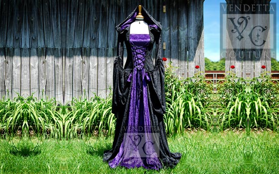 Violet-016 medieval style dress