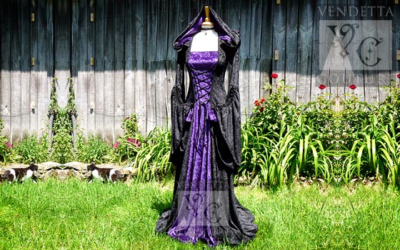 Violet-016 medieval style dress