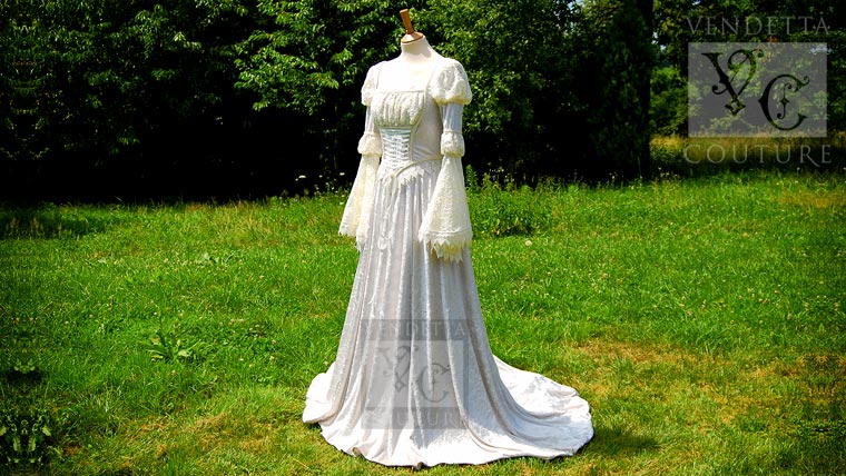 Fleur-012 vintage style wedding dress